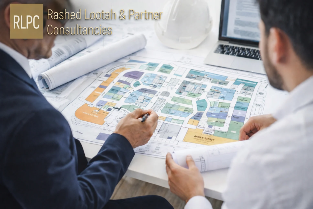 Mall circulation planning showing customer movement gaps
