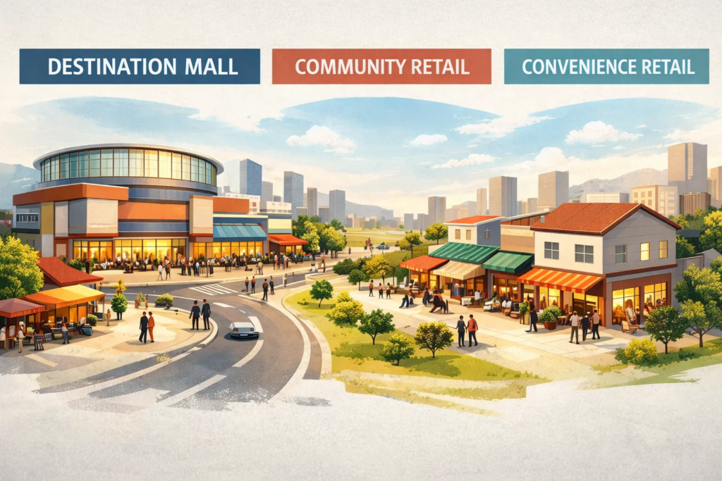 Mixed use retail planning strategy in Egypt master planned development