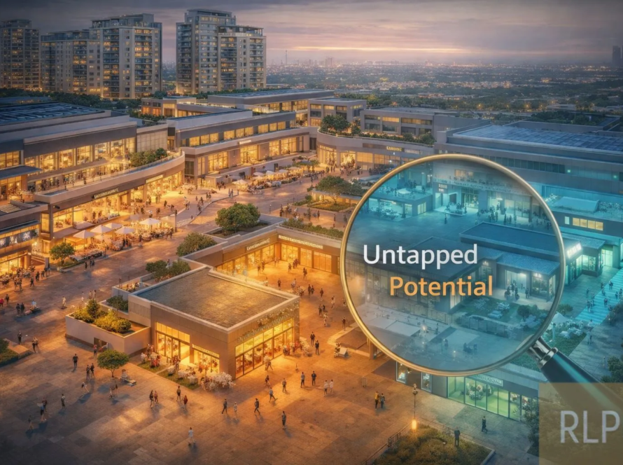 Shopping mall layout showing hidden footfall potential and underutilised retail zones
