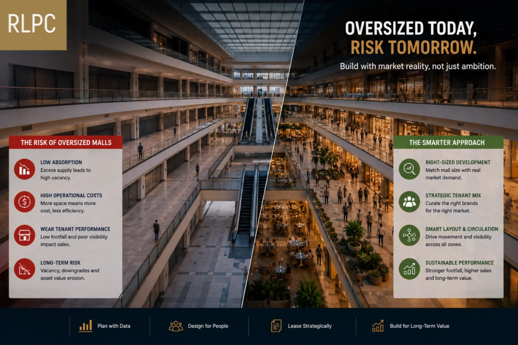 Oversized shopping mall development creating vacancy and low commercial sustainability in Tier 2 cities